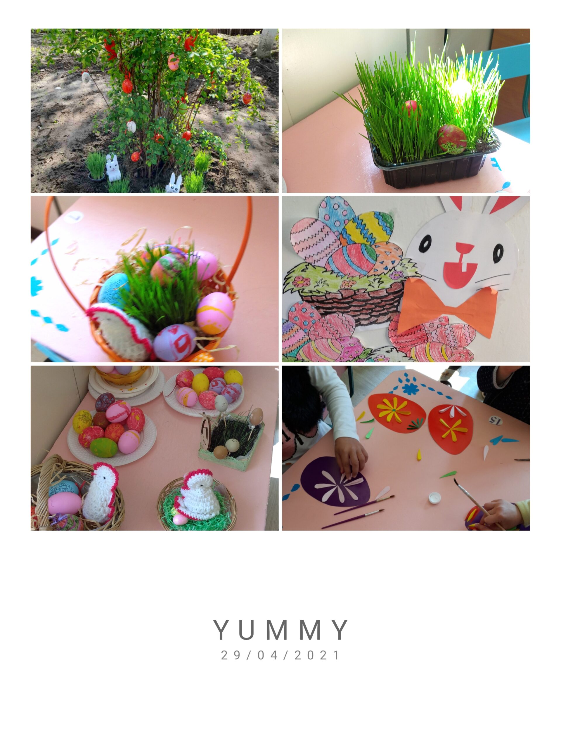 Copiii din grupa mare și pregătitoare au realizat mai multe lucrări ce țin de tradițiile și obiceiurile de Paști