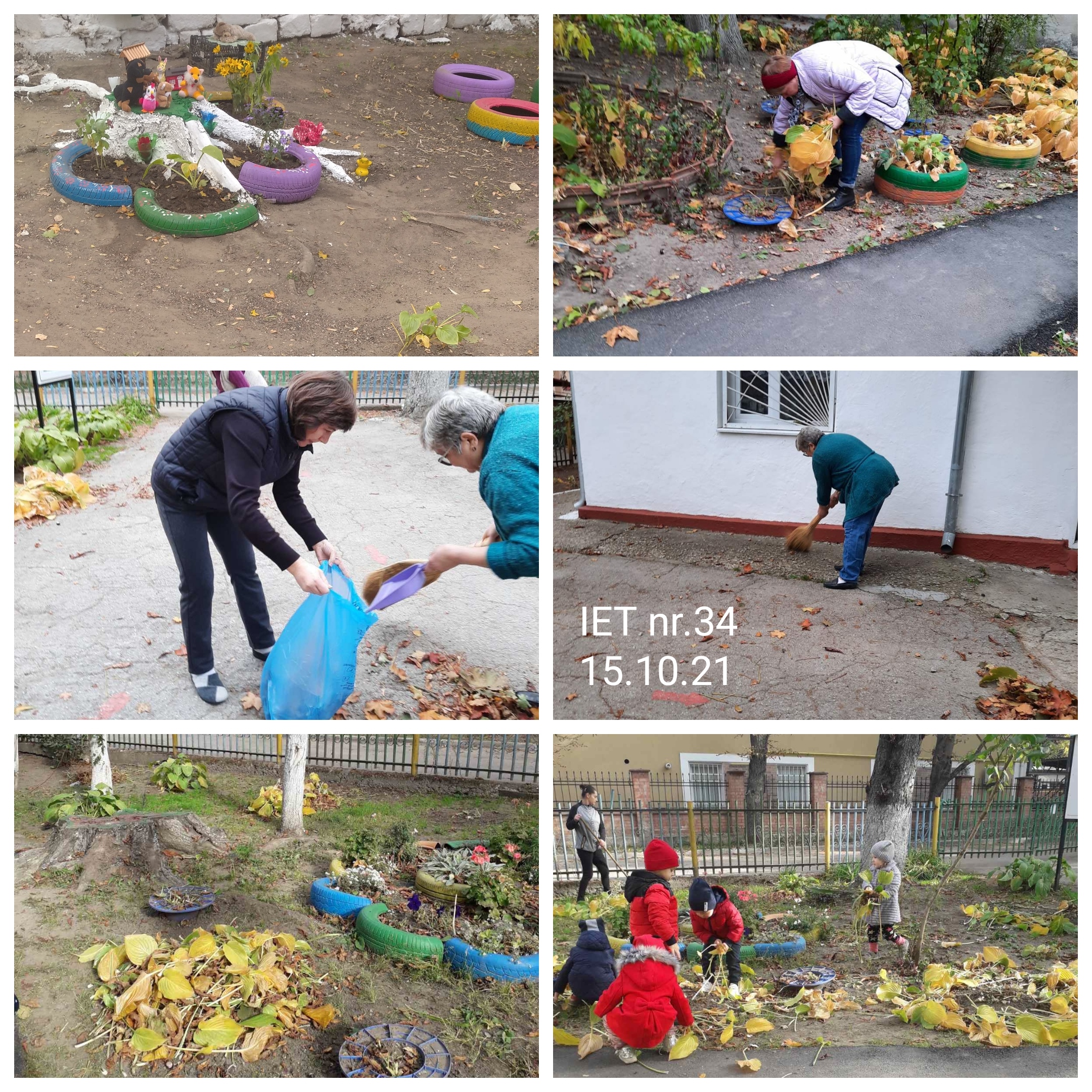 IET nr.34 În cadrul campaniei de salubrizare de toamnă de la mic la mare am ieșit la curățenie pe teritoriul instituției