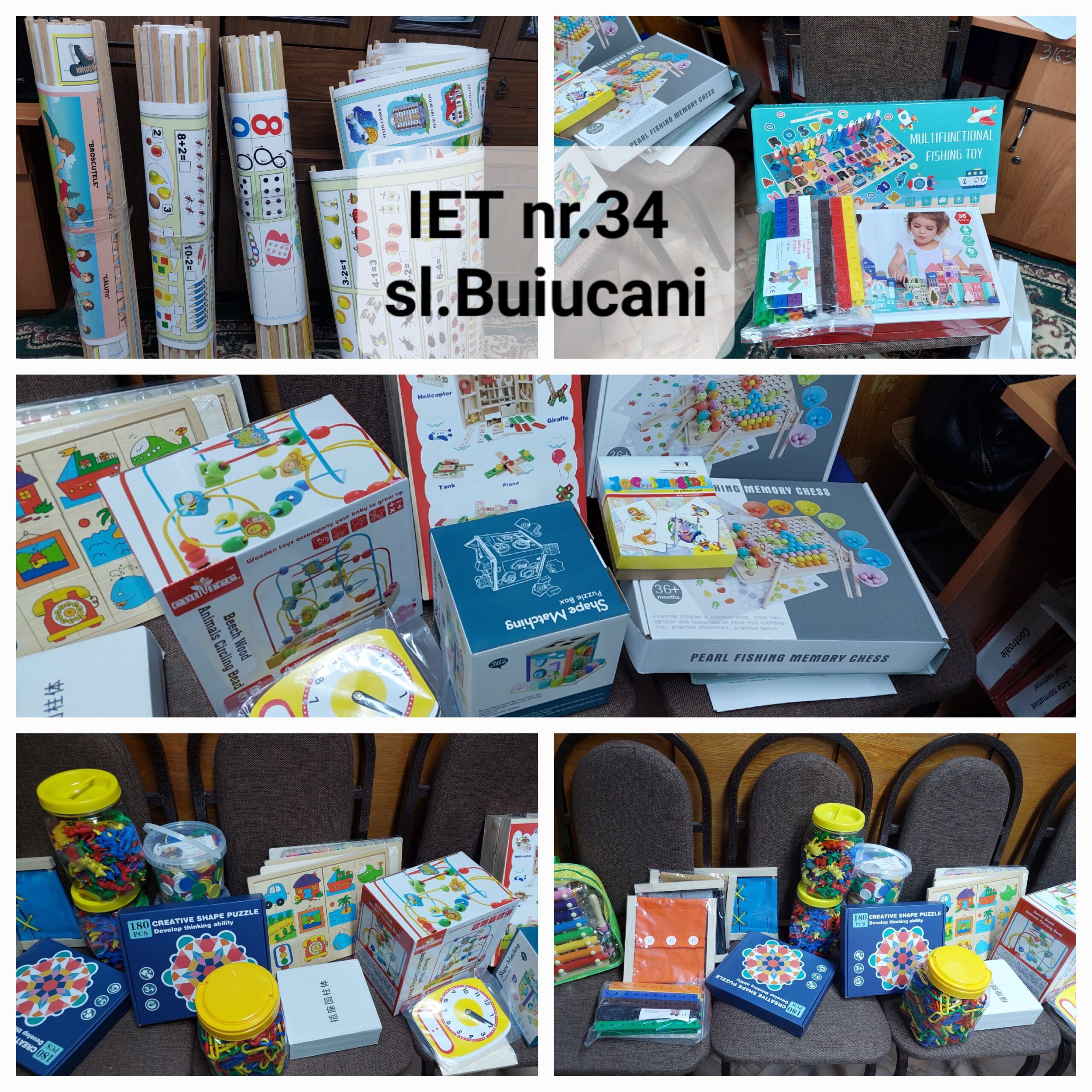 Multumim UNICEF Moldova pentru sprijin și dezvoltare a oportunităților de învățare în instituție cu materiale didactice și interactive